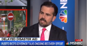 ICYMI: Puerto Rico Gov. Ricardo Rosselló on MSNBC Discussed Federal Relief Funding, Impacts of Climate Change on Puerto Rico
